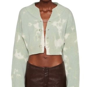 Tie-Dye Knit Safety Pin Sweater - Danielle Guizio